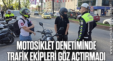 Motosiklet denetiminde trafik ekipleri göz açtırmadı