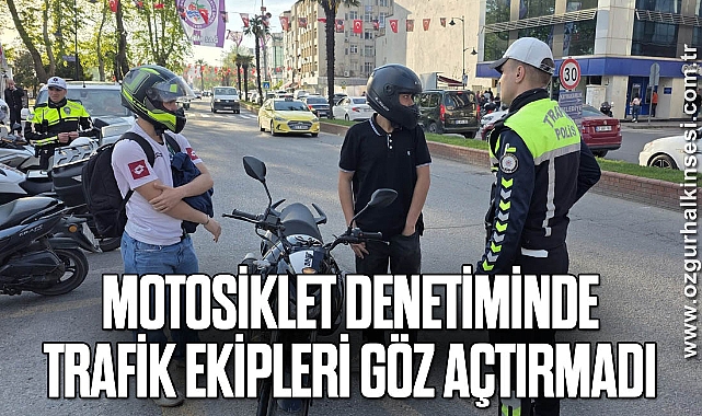Motosiklet denetiminde trafik ekipleri göz açtırmadı