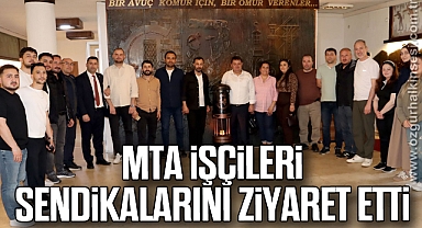 MTA İşçileri Sendikalarını Ziyaret Etti