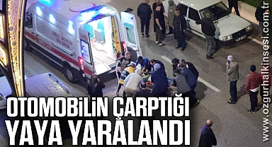 Otomobilin çarptığı yaya yaralandı