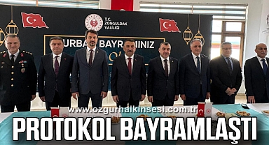 Protokol bayramlaştı