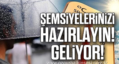 ŞEMSİYELERİNİZİ HAZIRLAYIN! GELİYOR!