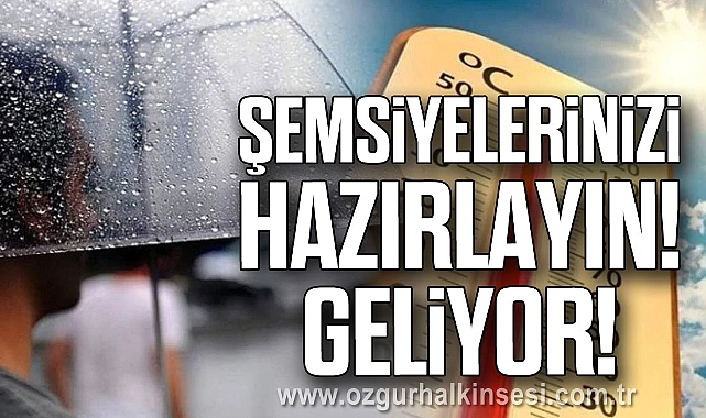 ŞEMSİYELERİNİZİ HAZIRLAYIN! GELİYOR!