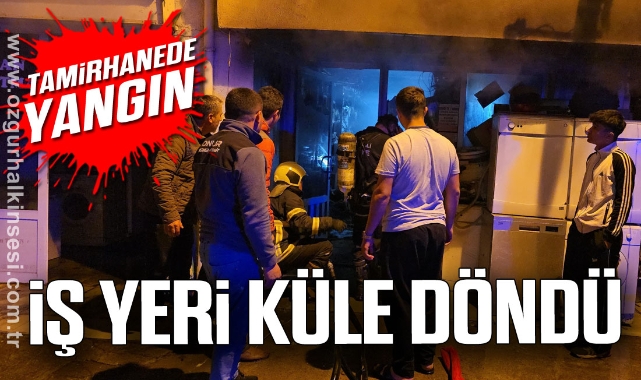 Tamirhanede Yangın: İş Yeri Küle Döndü