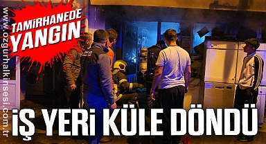Tamirhanede Yangın: İş Yeri Küle Döndü