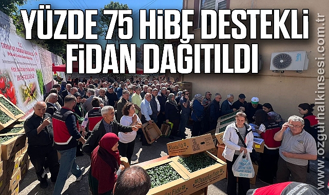 Yüzde 75 hibe destekli fidan dağıtıldı