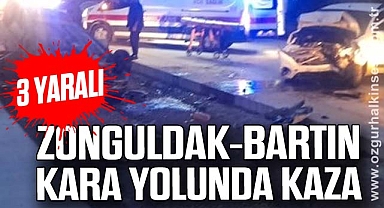 Zonguldak-Bartın kara yolunda kaza: 3 yaralı
