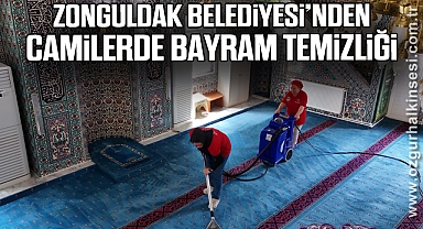 Zonguldak Belediyesi’nden Camilerde Bayram Temizliği