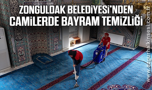 Zonguldak Belediyesi’nden Camilerde Bayram Temizliği