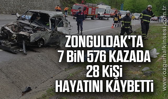 Zonguldak'ta 7 bin 576 kazada 28 kişi hayatını kaybetti