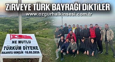 Zonguldak'ta gençler zirveye Türk Bayrağı dikti