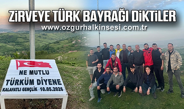Zonguldak'ta gençler zirveye Türk Bayrağı dikti