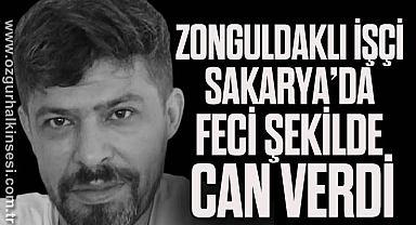 ZONGULDAKLI İŞÇİ SAKARYA’DA FECİ ŞEKİLDE CAN VERDİ