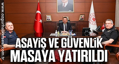 Asayiş ve Güvenlik Masaya Yatırıldı