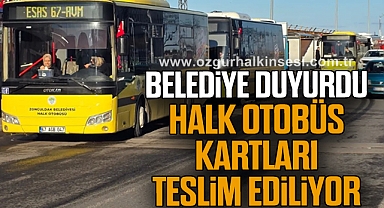 Belediye Duyurdu: Halk Otobüs Kartları Teslim Ediliyor