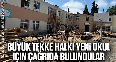Büyük Tekke halkı yeni okul için çağrıda bulundular