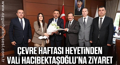 Çevre Haftası Heyetinden Vali Hacıbektaşoğlu’na Ziyaret