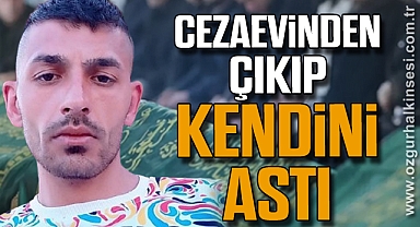 CEZAEVİNDEN ÇIKIP KENDİNİ ASTI