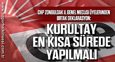 CHP Zonguldak İl Genel Meclisi Üyelerinden Ortak Deklarasyon: “Kurultay En Kısa Sürede Yapılmalı”