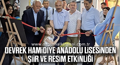 Devrek Hamidiye Anadolu Lisesinden şiir ve resim etkinliği