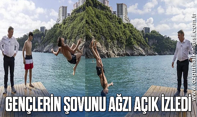 GENÇLERİN ŞOVUNU AĞZI AÇIK İZLEDİ