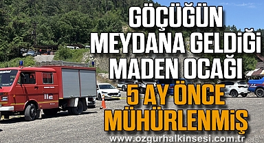 Göçüğün meydana geldiği maden ocağı 5 ay önce mühürlenmiş