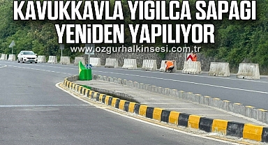 Kavukkavla Yığılca sapağı yeniden yapılıyor