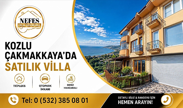KOZLU ÇAKMAKKAYA’DA SATILIK VİLLA