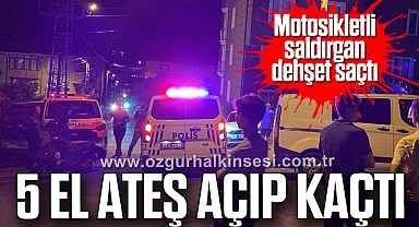 Motosikletli saldırgan dehşet saçtı: 5 el ateş açıp kaçtı