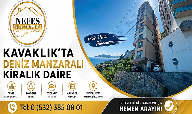 NEFES EMLAK'TAN KOZLUDA KİRALIK DENİZ MANZARALI GENİŞ 3+1 DAİRE