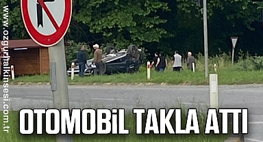 OTOMOBİL TAKLA ATTI