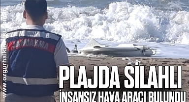 Plajda silahlı insansız hava aracı bulundu