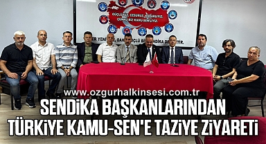 Sendika Başkanlarından Türkiye Kamu-Sen'e Taziye Ziyareti