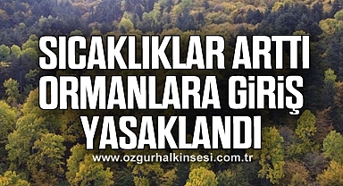 Sıcaklıklar arttı, ormanlara giriş yasaklandı