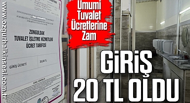 Umumi Tuvalet Ücretlerine Zam: Giriş 20 TL Oldu