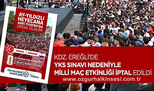 YKS Nedeniyle Milli Maç Etkinliği İptal Edildi