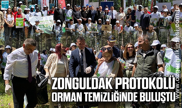 Zonguldak Protokolü Orman Temizliğinde Buluştu
