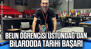 BEUN Öğrencisi Üstündağ’dan Bilardoda Tarihî Başarı