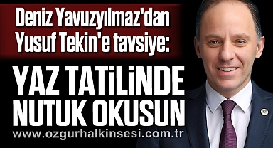 Deniz Yavuzyılmaz'dan Yusuf Tekin'e tavsiye: 