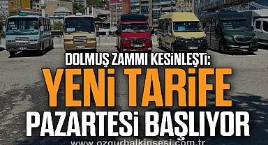 Dolmuş Zammı Kesinleşti: Yeni Tarife Pazartesi Başlıyor
