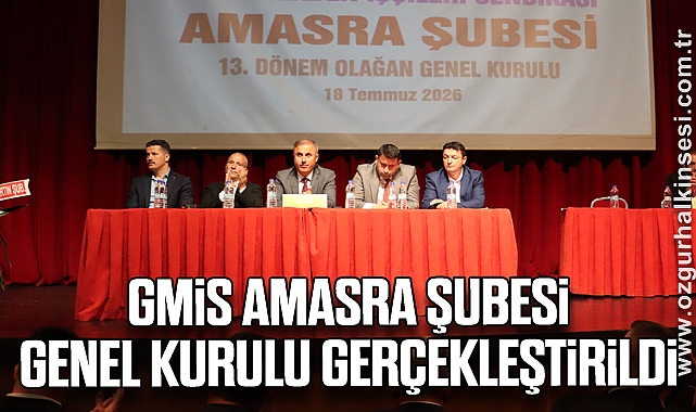 GMİS AMASRA ŞUBESİ GENEL KURULU GERÇEKLEŞTİRİLDİ