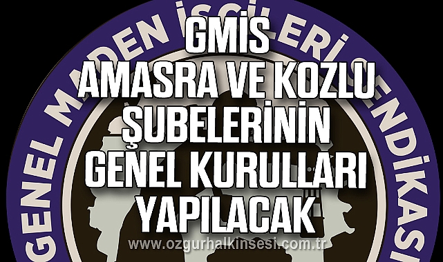 GMİS AMASRA VE KOZLU ŞUBELERİNİN GENEL KURULLARI YAPILACAK