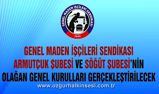 GMİS ARMUTÇUK VE SÖĞÜT ŞUBELERİNİN GENEL KURULLARI YAPILACAK