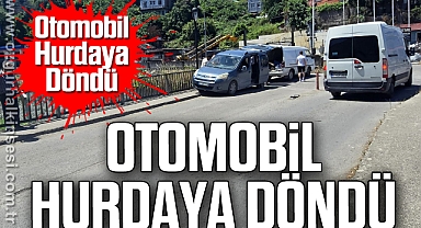 Hemzemin Geçitte Korkutan Kaza: Otomobil Hurdaya Döndü