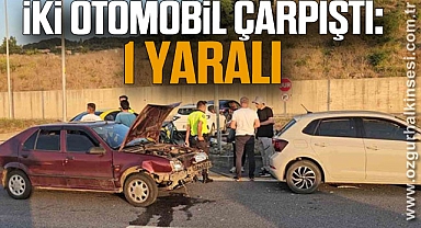 İki Otomobil Çarpıştı: 1 Yaralı