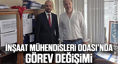 İnşaat Mühendisleri Odası'nda Görev Değişimi