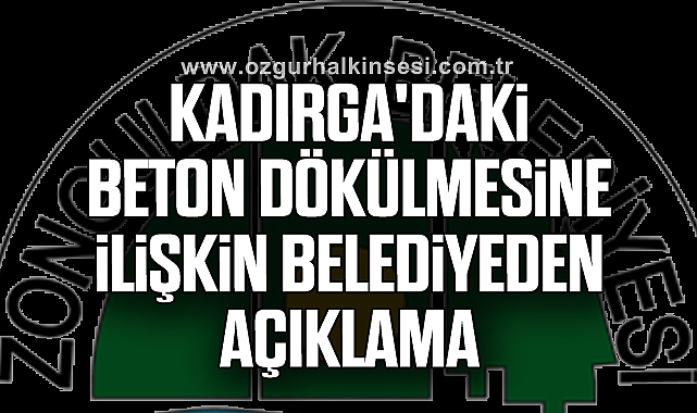 Kadırga'daki Beton Dökülmesine İlişkin Belediyeden Açıklama