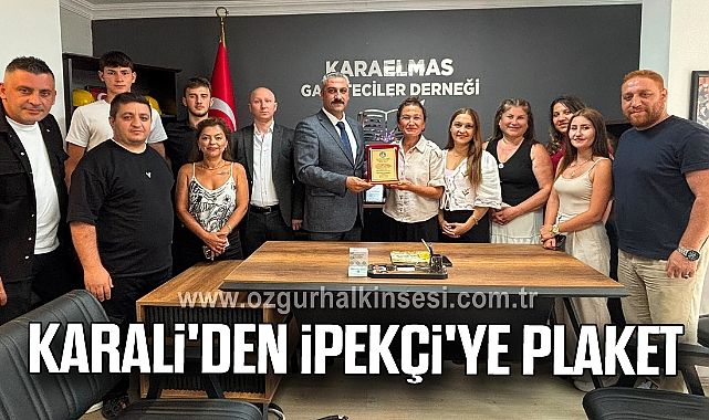 Karali'den İpekçi'ye plaket