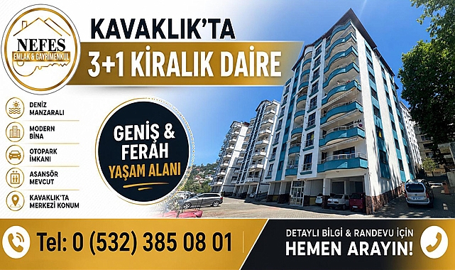 KAVAKLIK'TA 3+1 KİRALIK DAİRE