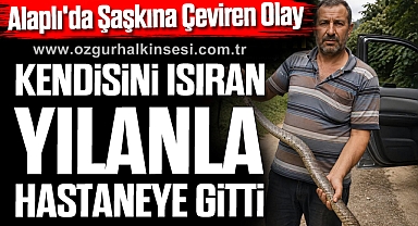 Kendisini Isıran Yılanla Hastaneye Gitti